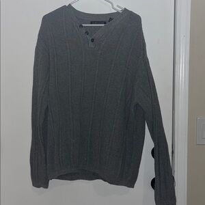Structure Gray Cable  Sweater